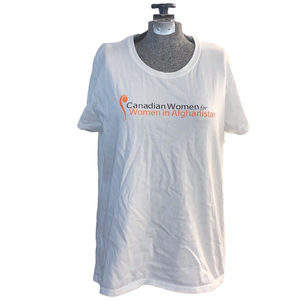 Women's Gildan T-shirt Size L White
Canadian women for women in Afghanistan